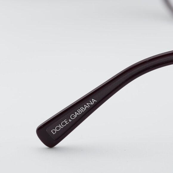 Dolce & Gabbana DG3339 3332 Rectangle Eyeglasses 53mm - Dark Bordeaux - Picture 10 of 11